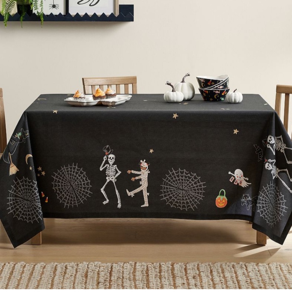 Pottery Barn kids Rifle Paper Co. Halloween Table Throw, NWT